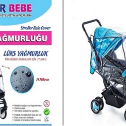  Bebeciden Çift Yön Bebek Arabası Yağmurluk Baston Puset Yağmurluğu